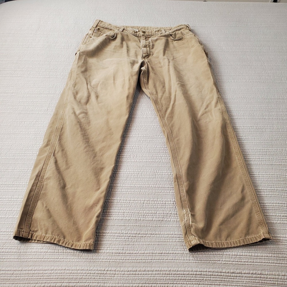 Carhartt B159 MUS Loose Fit Carpenter Pants Mushroom Tan Mens 38x32 Fits 37x31